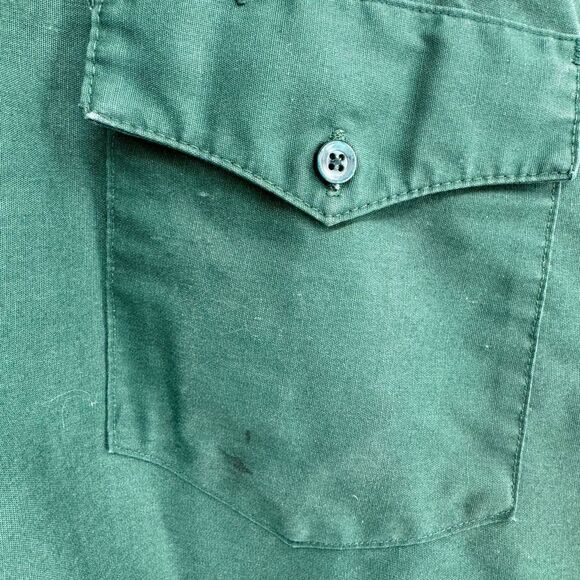 Vintage Blitz Weinhard Workers Shirt Green - Picture 5 of 6